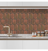 Rustic Copper Peel And Stick Wall Tile | Kitchen Backsplash Self Adhesive Tiles For Home Décor